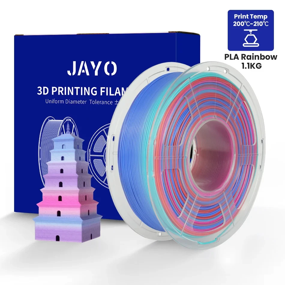 Jayo 1 Rolle 3D-Drucker Filament Pla/Petg/Seide/Pla Meta Filament 1,75mm 3D Pla Druck materialien für 3D-Drucker schnell ankommen Image