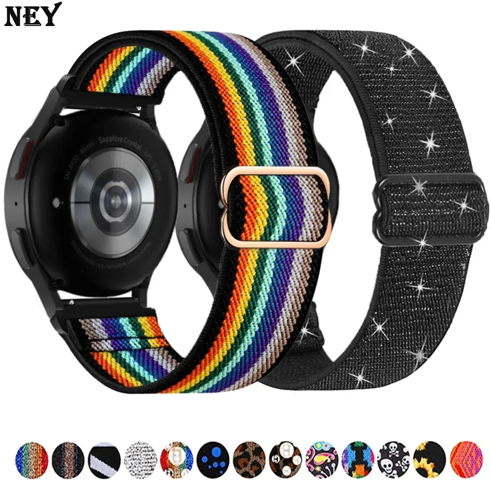 Elastisches Nylon armband für amazfit gts 4/2/2e/3/gts2 mini/gtr/4/3/pro/gtr2/42mm/stratos 20mm/22mm band amazfit bip gurt Image