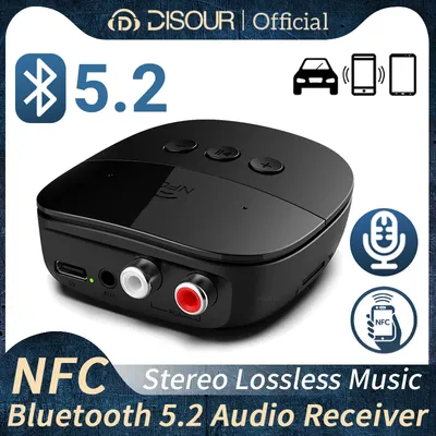 NFC Bluetooth Audio Receiver RCA 3,5mm AUX HiFi Stereo Verlustfreie Musik Wireless Adapter U-Disk Für Car Kit lautsprecher Verstärker