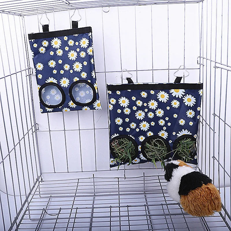 Hängender Futterbeutel für trockenes Gras für Kaninchen, Meerschweinchen, Hase, Chinchillas, Ratten, Aufbewahrungstasche für kleine Tierfutter Image