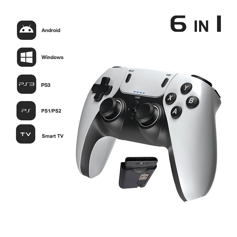 Contrôleur de jeu sans fil pour PS1 PS2 PS3 PC Android contrôleur sans fil jeu vidéo Console de jeu portable manette de divertissement
