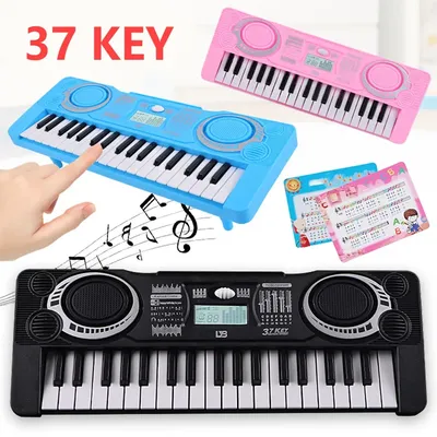 Portable 37 Keys Electronic Piano Digital Keyboard Piano LED Display Musical Instrument Kids Toy