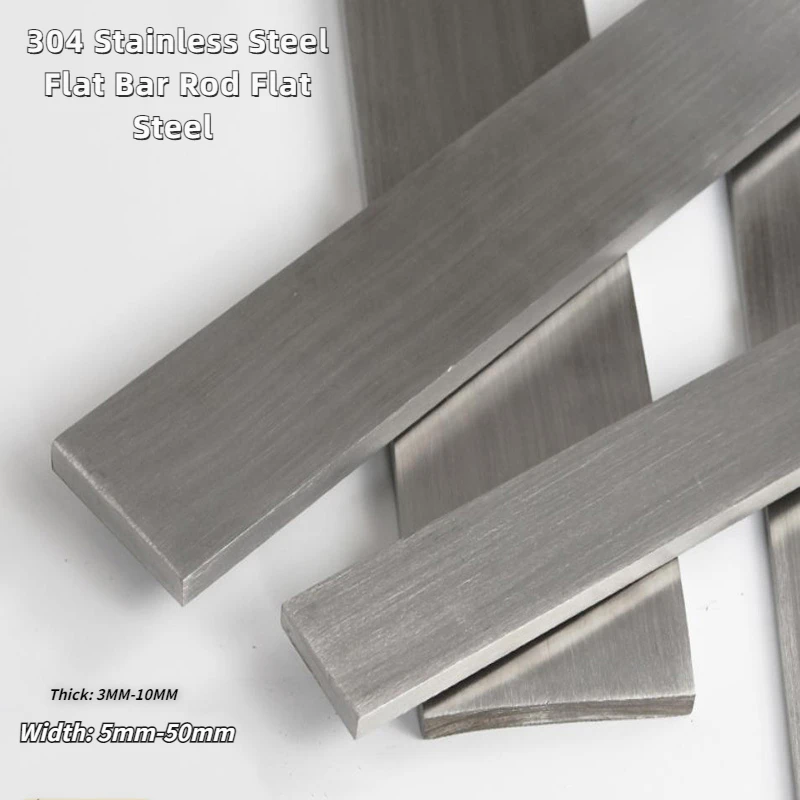 1 pz 304 barra piatta in acciaio inox asta piatta in acciaio spessore 3mm 4mm 5mm 6mm 8mm 10mm lunghezza 500mm personalizzato