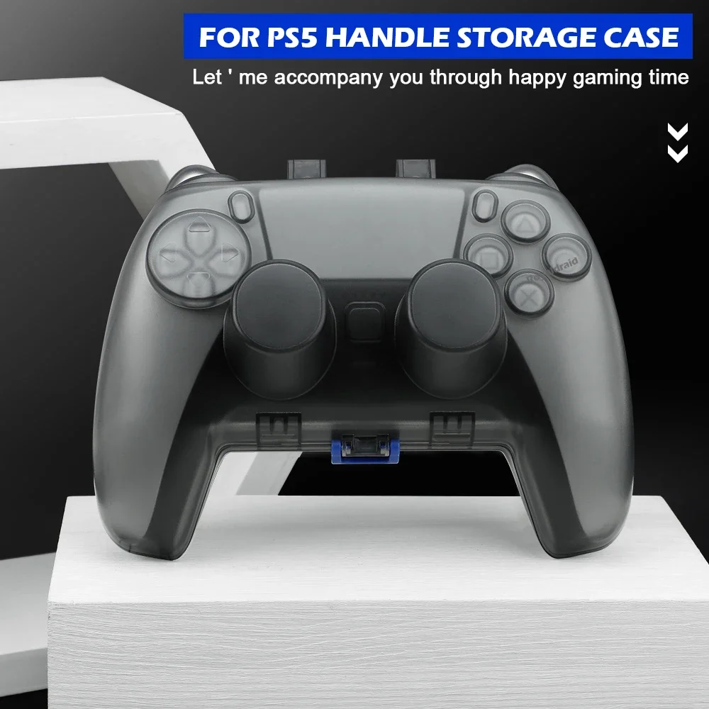 Transparent Clear Dust-proof For Playstation 5 PS5 Controller Handle Storage Box Shell Case Crystal Cover FOR PS5 Slim Gamepad
