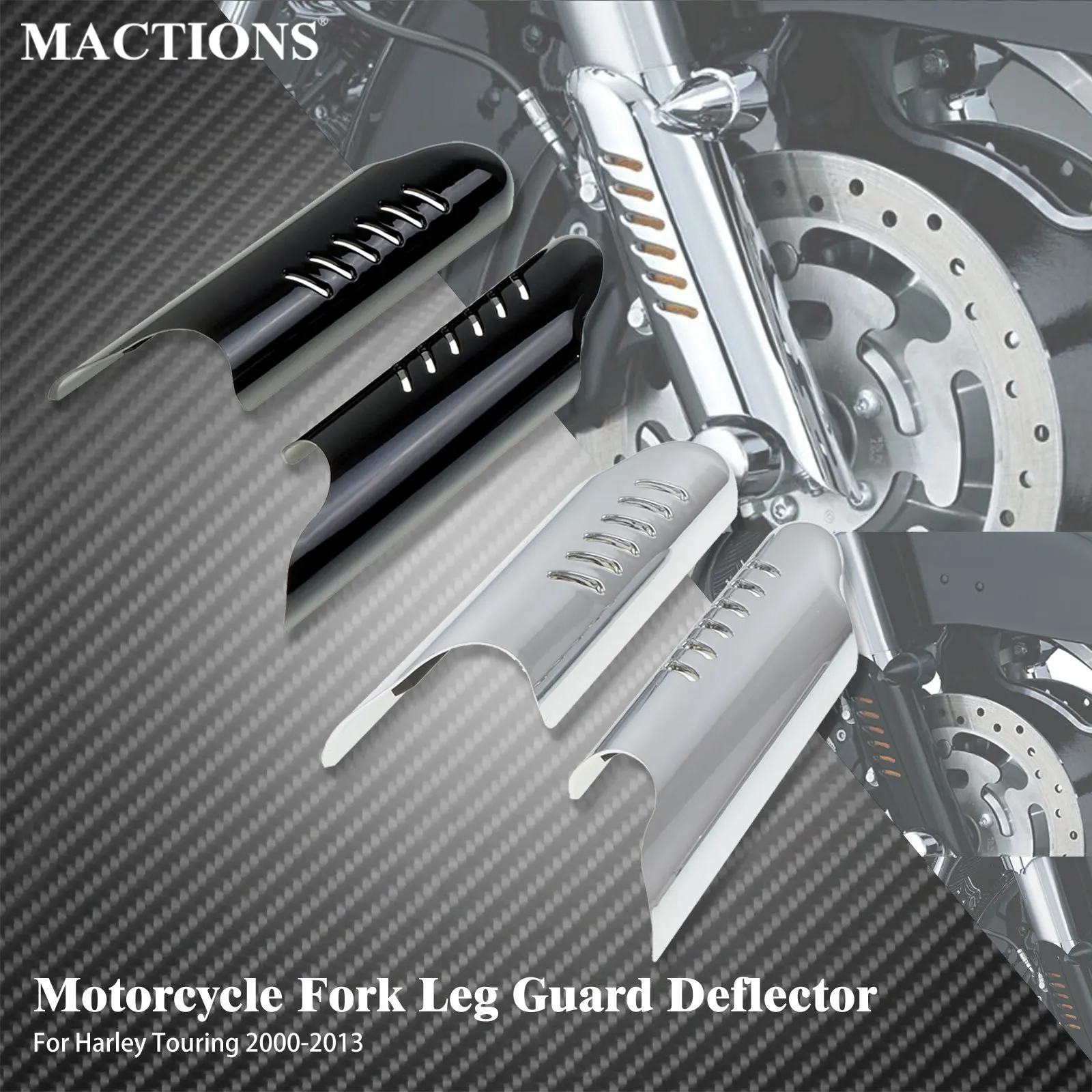 Copertura della gamba della forcella inferiore del motociclo per Harley Touring Road Street Glide FLHX FLHR Ultra CVO 00-13 protezione dello schermo del deflettore della protezione