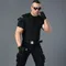 T-shirt T-shirt tattica stile militare T-shirt da uomo uniforme cargo T-shirt a maniche corte T-shirt da uomo Abbigliamento T-shirt verde militare nera da uomo
