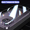 Vetro temperato posteriore per iPhone 16 15 13 12 14 Plus 13 Mini 15Pro 12 pro 13 Pro Max 14 Plus Pellicola protettiva per schermo intero con cover posteriore
