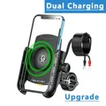 Supporto per telefono da Moto caricabatterie Wireless supporto per supporto Mobile per specchietto da Moto supporto per cellulare con ricarica Wireless rapida USB