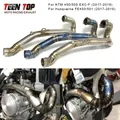50mm Dirt Bike Collettore di Scarico Per KTM 450EXC-F 500EXC-F Tubo Di Scarico Per Husqvarna FE450 FE501 17-19 Scarico Anteriore Collegare il Tubo