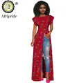 Abiti africani per donna Trench lungo a maniche corte Capispalla autunnale Cappotti oversize taglie forti Giacca Bazin Riche S 2124002