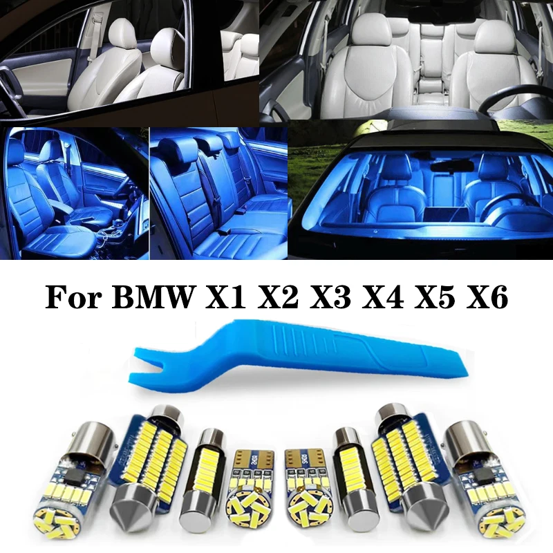 Lampada da interno automatica per BMW X1 E84 F48 X2 F39 X3 E83 F25 X4 F26 X5 E53 E70 F15 F85 X6 E71 Kit luce interna a LED per Auto Canbus