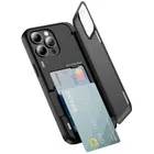 Custodia a portafoglio con porta carte nascosta Flip antiurto per iPhone 15 Pro Max, 14, 13, 12, Hybrid Heavy Duty, custodia per cavalletto tascabile per carte
