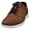 Slip-On Sneaker BUGATTI, Herren, Gr. 43, braun (cognacfarben), Lederimitat, kontrastfarbene Details, sportlich, Schuhe, Halbschuh, Freizeitsneaker mit Perforation, elastische Schnürsenkel