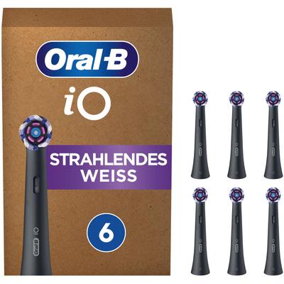 Aufsteckbürste ORAL-B "iO Strahlendes Weiss" Zahnbürstenköpfe Gr. 6 St., schwarz iO Technologie