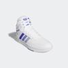 Sneaker ADIDAS SPORTSWEAR "HOOPS 3.0 MID CLASSIC VINTAGE", Gr. 44, weiß (cloud weiß, blau spark, semi cobalt blau), Synthetik, Textil, Leder, sportlich, Schuhe