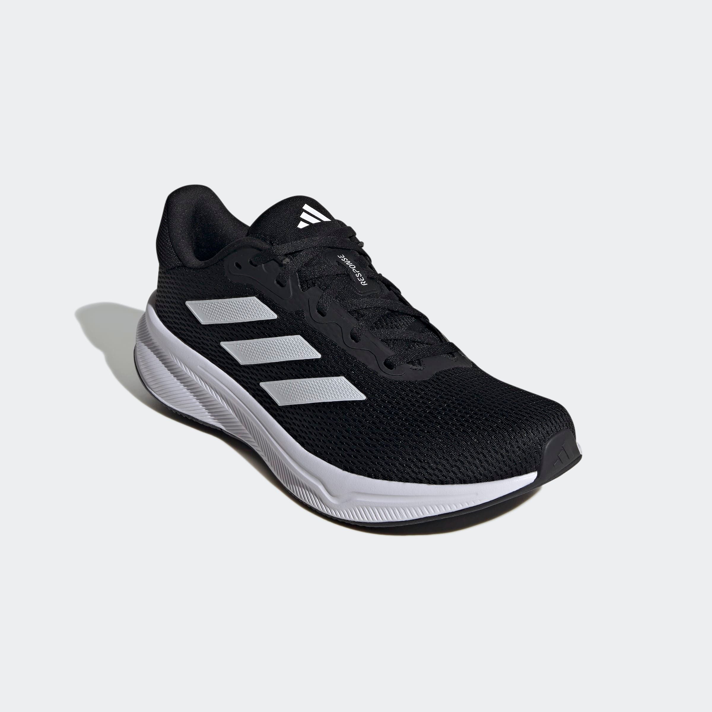 Laufschuh ADIDAS PERFORMANCE "RESPONSE", Herren, Gr. 48, schwarz-weiß (core schwarz, cloud weiß, core schwarz), Synthetik, Textil, Schuhe Laufschuh