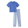 Pyjama BUFFALO Gr. 170/176, blau (blau, gemustert) Kinder Homewear-Sets Pyjamas Hose in weiter Form mit Lollis bedruckt