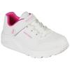 Sneaker SKECHERS "UNO LITE", Kinder, Gr. 31, weiß, Lederimitat, casual, Schuhe, Plateausneaker, Retro Sneaker, Klettschuh im Monochrome Look