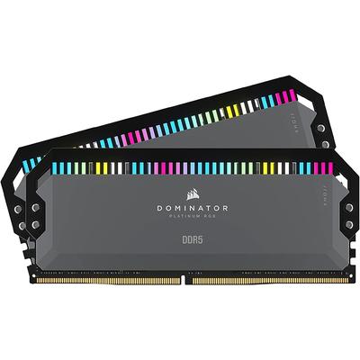 CORSAIR Arbeitsspeicher "DOMINATOR PLATINUM RGB DDR5 5600 64GB (2x32GB)", bunt (eh13), 2x32GB, 5600 MHz, Arbeitsspeicher, RGB Beleuchtung ICUE, AMD optimiert
