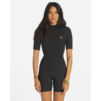 Neoprenanzug BILLABONG "2/2mm Synergy", Damen, Gr. M/168-175cm & 54-63kg, schwarz (wild schwarz), 87% Polyester, 13% Elasthan, Sportanzüge