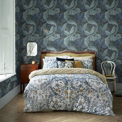 Vliestapete "Acanthus", blau, B:0,52m L:10m, Vlies, WILLIAM MORRIS AT HOME, Tapeten, Design Tapeten Image