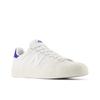 Sneaker NEW BALANCE "BB100", Gr. 45, weiß (weiß, lila), Textil, Synthetik, sportlich, Schuhe