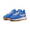 Trainingsschuh PUMA "Varion II Hallensportschuhe Jugendliche", Kinder, Gr. 34.5, blau (team royal weiß gum blau beige), Obermaterial: Synthetik, Textil; Futter: Textil; Innensohle: Textil; Laufsohle: Gummi, Schuhe