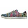 Sneaker DOGO "Sneaker Abstract Leaves Damen Sneaker / Female", Damen, Gr. 38, Normalschaft, rot, Lederimitat, Schuhe, Vegan