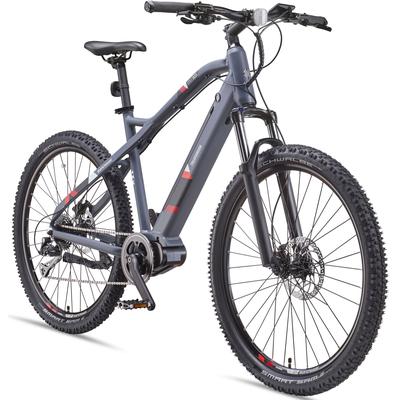 E-Bike TELEFUNKEN "Aufsteiger M925" E-Bikes Gr. 50 cm, 27,5 Zoll (69,85 cm), grau (graphit, grau) Pedelec, Elektrofahrrad für Damen u. Herren, MTB, Mountainbike