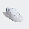 Klettschuh ADIDAS SPORTSWEAR "ADVANTAGE BASE 2.0 KIDS", Gr. 31, weiß (cloud weiß, cloud weiß, grün), Synthetik, sportlich, Schuhe, Design auf den Spuren des adidas Stan Smith