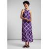 Maxikleid STREET ONE, Damen, Gr. 40, EURO-Größen, lila (bellflower lila), Stoff, 100% Viskose, bedruckt, casual, gerade lang, Rundhals, ohne Ärmel Bündchen, Kleider, aus Viskose