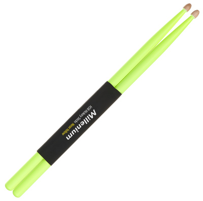 Millenium H5B Hickory Sticks Neon Yellow