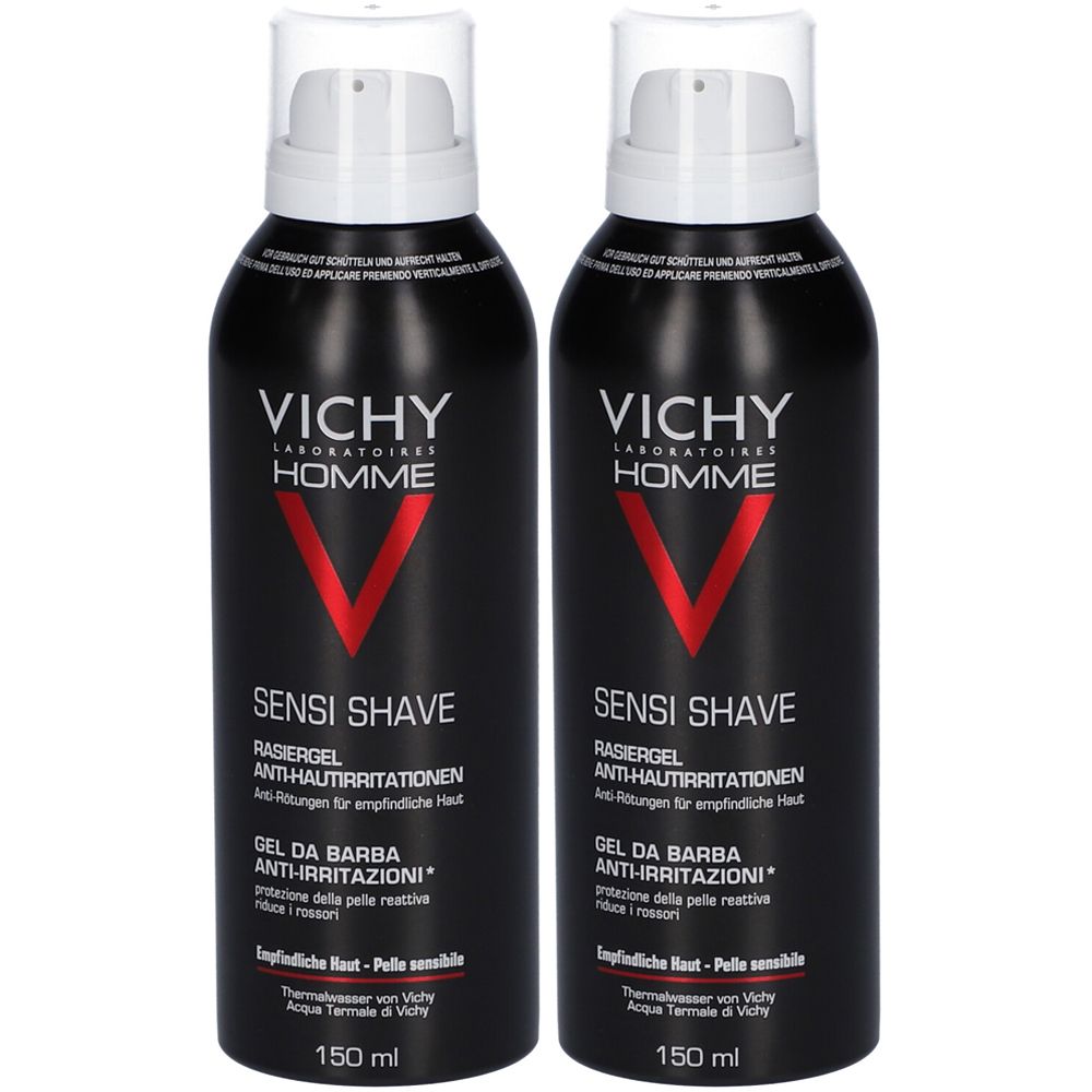 Vichy Homme Sensi Shave Gel da Barba Anti-Irritazioni 150 ml 2x150