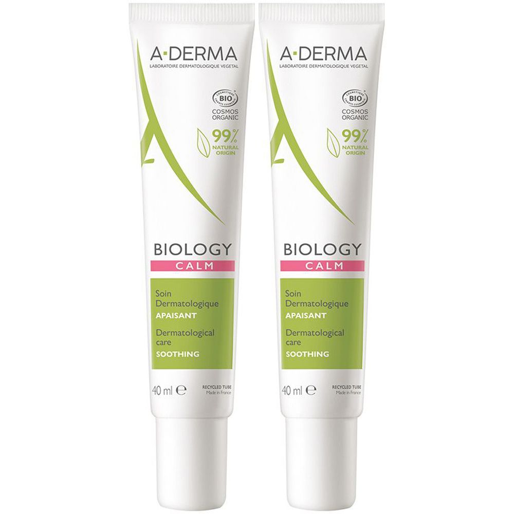 A-DERMA BIOLOGY CALM Trattamento Dermatologico Lenitivo 2x40 ml Crema