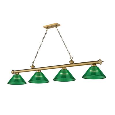 Cordon 4 Light Billiard - Rubbed Brass