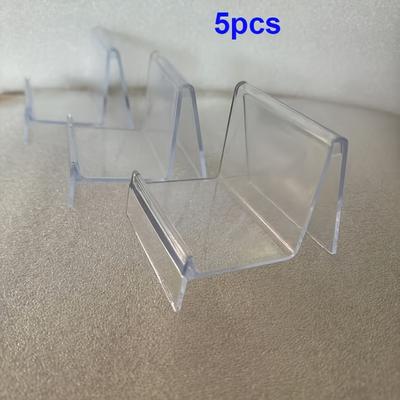 TEMU 5/10pcs Clear Purse Display Stand, Acrylic Wallet Glasses Display Holder Rack For Shelf Closet, Clutches Handbag Organizer Retail Countertop Display Stand For Handbags Wallet Or Garage Kits Image
