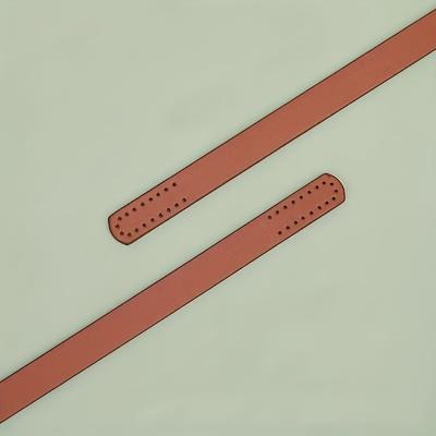 TEMU 2pcs Pu Leather Bag Strap Threading Leather Tote Handle Pu Hand Harness Bag Strap Hand Strap 60cm/23.62inch Image