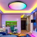 rgbcw polychrome gradation intelligente et correspondance des couleurs plafonnier de chambre 24w wifi graffiti app bluetooth plafonnier vocal peut être chronométré 2.4g être regroupé compatible avec