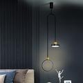 suspension led moderne noir or lampe de chevet 20 cm lanterne desgin suspension en métal finitions peintes moderne 220-240v 110-120v