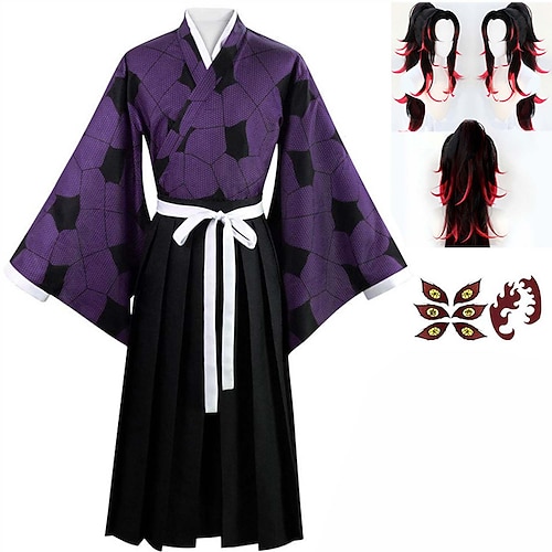 Kokushibou Manga Costume de cosplay Costumes de Cosplay Accessoires Halloween Carnaval Haut Pantalon Plus d