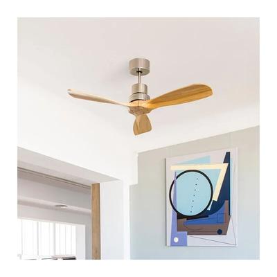 Faro Barcelona - Deckenventilator ohne Licht nickel matt/kiefer mini lantau