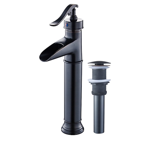Waschbecken Wasserhahn - Thermostat / weit verbreitetes ölgeriebenes Bronzegefäß Einhebelmischer mit einem Loch Image