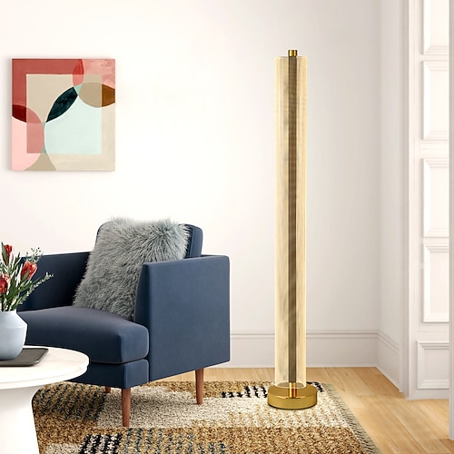 Moderne Acryl-Stehlampe, 47 Zoll, 59 Zoll, verschiedene Wellenpunkte, einfache Acryl-Stehlampe mit Schalterstecker für Schlafzimmer, Wohnzimmer, Arbeitszimmer, Büro, leerer Raum Image