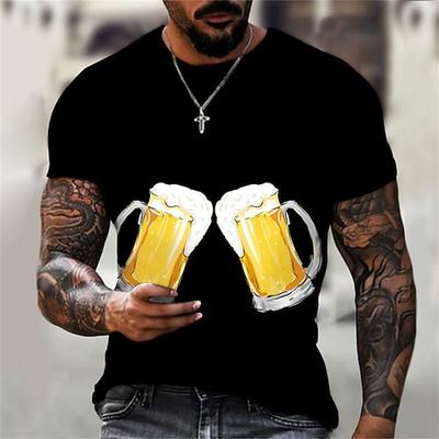 Oktoberfest Bayerisch Bier T-Shirt-Ärmel Anime Grafik T-shirt Für Paar Herren Damen Erwachsene 3D-Druck Casual Image