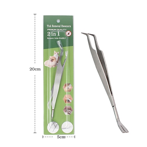 Edelstahl-Hundeläuse-Clip, Flohpinzette, kleiner Rost-Clip, Katzen- und Hundeläuse-Entfernung, Floh-Clip, Reinigungswerkzeug, Zecken-Clip Image