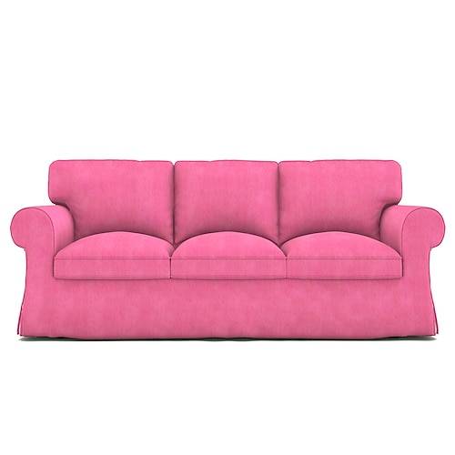 3-Sitzer Sofa-Bezug 100% Baumwoll-Ektorp Couch-Bezug mit 3 Kissenbezügen und 3 Rückenlehnenbezügen Ektorp Bezug waschbarer Möbel-Protektor Image