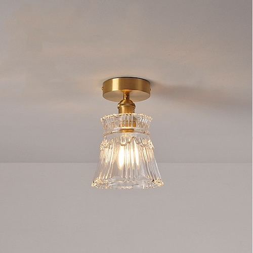 Pendelleuchte 13 cm Single Design Pendelleuchten Glas Glas Galvanisierung Modern Nordischer Stil 110-120V 220-240V Image
