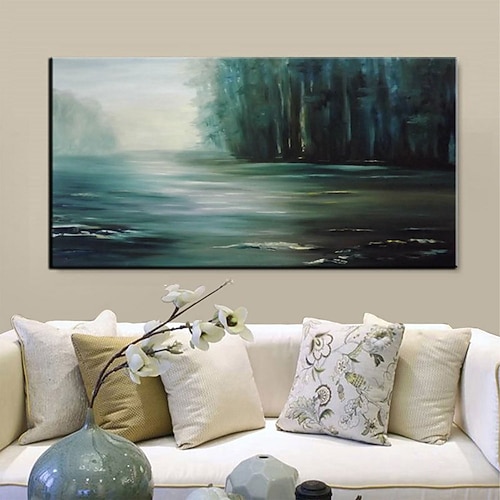 reines handgemaltes abstraktes Waldölgemälde, große Wandkunst, originale Strukturbaummalerei, minimalistische Kunst, individuelles Gemälde, moderne Wohnzimmerdekoration auf Leinwand, ungerahmt Image