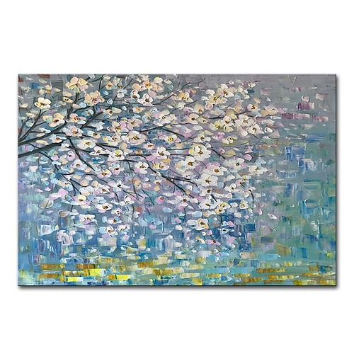 mintura handgemachte dicke textur blumen ölgemälde auf leinwand wandkunst dekoration modernes abstraktes bild für wohnkultur gerolltes rahmenloses ungedehntes gemälde Image