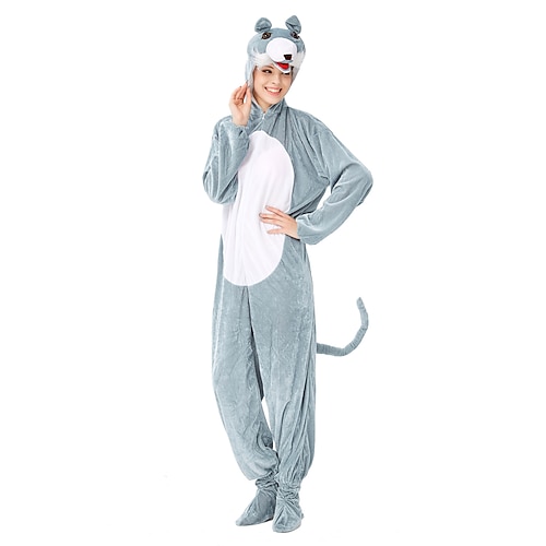 Karneval Charakter Onesie-Kostüm Karnevalskostüm Wolf Pyjamas-Einteiler Kigurumi-Pyjamas Für Erwachsene Männer und Frauen Karneval Karikatur Image